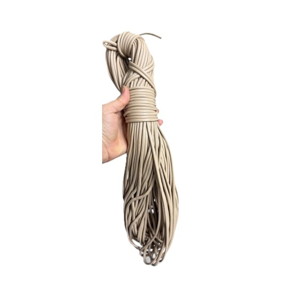 1. Kalite Suni Deri Biye –  (5 mm. Yuvarlak / 50 Metre)